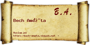 Bech Amáta névjegykártya